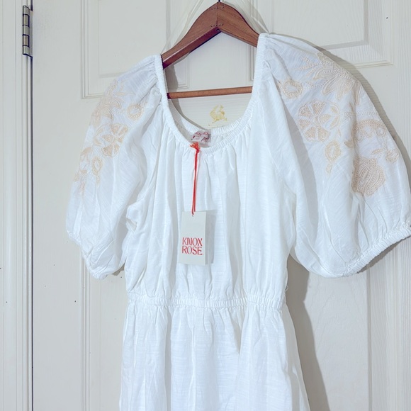 NWT White Summer Dress Size Medium/ Large - Picture 3 of 10